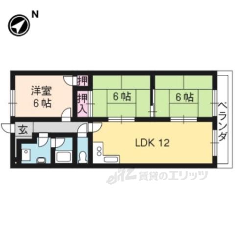 エクセレンスⅡ(3LDK/2階)の間取り写真