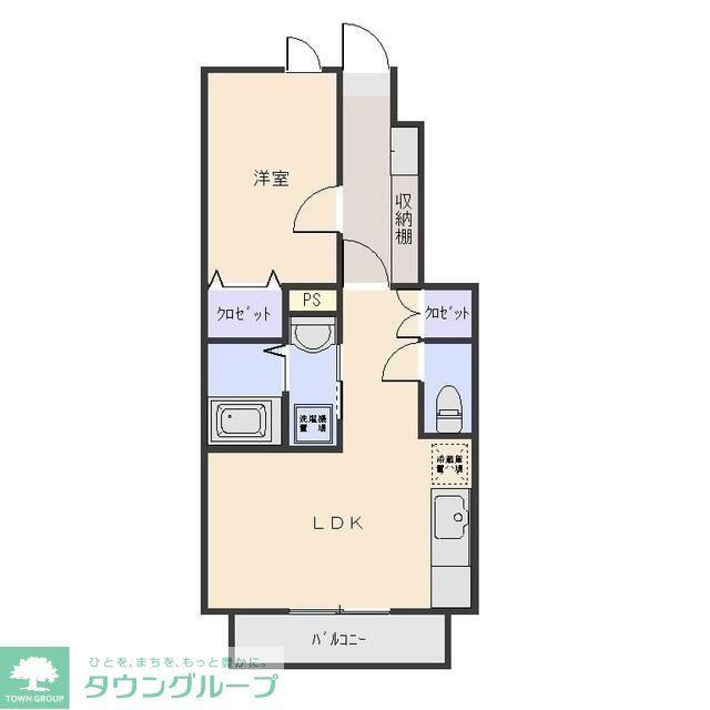 アークトゥルスA(1LDK/1階)の間取り写真
