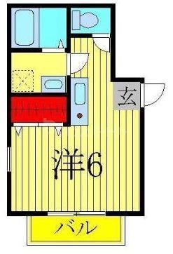 コーポフラーリッシュ(ワンルーム/2階)の間取り写真