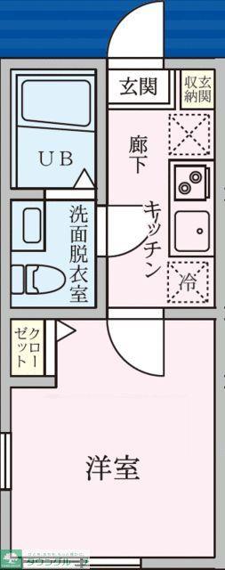スタンフォード多摩美(1K/1階)の間取り写真