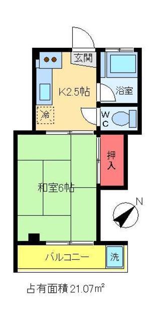 東洋ハイツ(1K/3階)の間取り写真