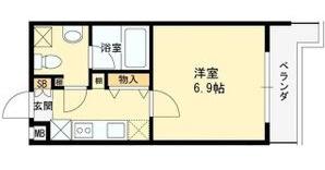 プロスパーハイツ深井(1K/2階)の間取り写真