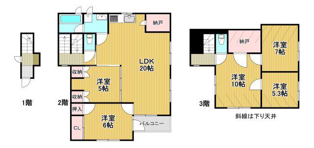 佐藤荘(5SLDK/1階)の間取り写真
