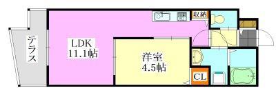 クオリティア本郷(1LDK/1階)の間取り写真