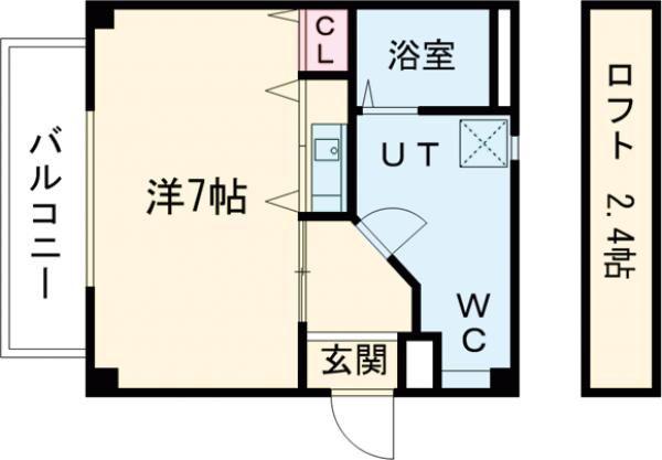 エヌエムディセット(ワンルーム/3階)の間取り写真