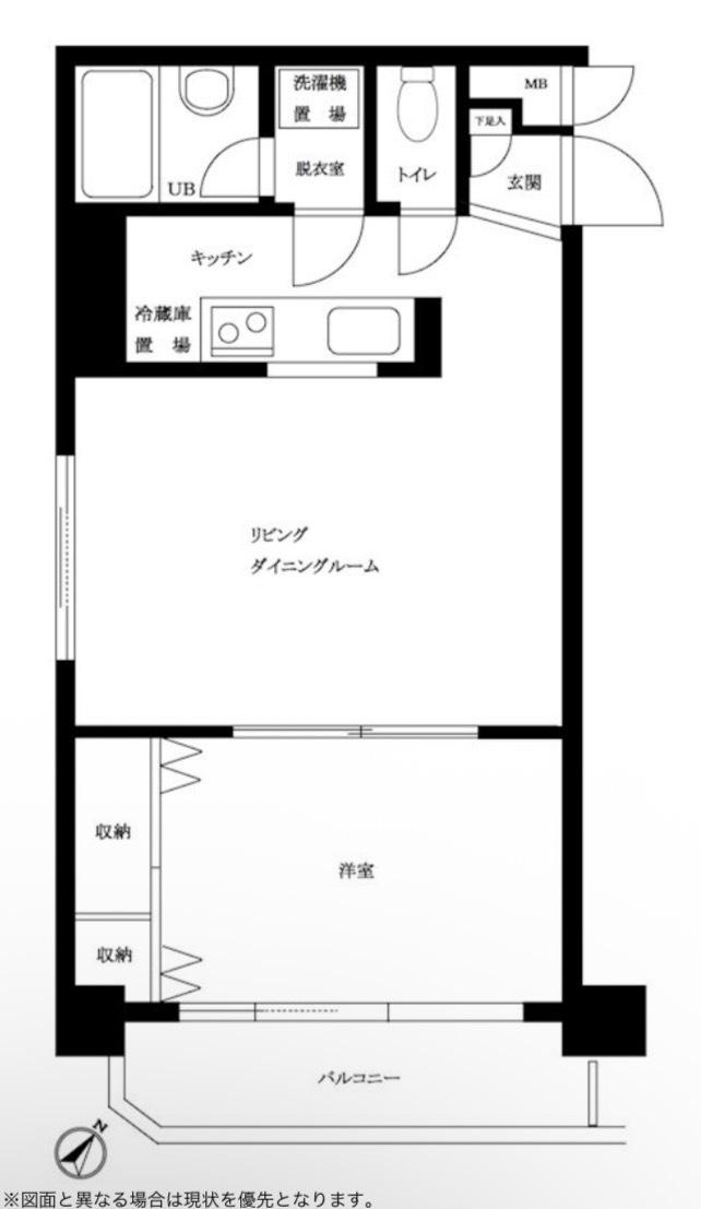 ルーブル白金(1LDK/4階)の間取り写真