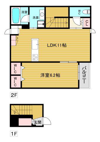 スマートコート西宮ANNEX(1LDK/1階)の間取り写真