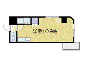 パークヒルズ文京台(ワンルーム/7階)の間取り写真