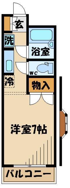 ジュネスメゾンA(1K/2階)の間取り写真