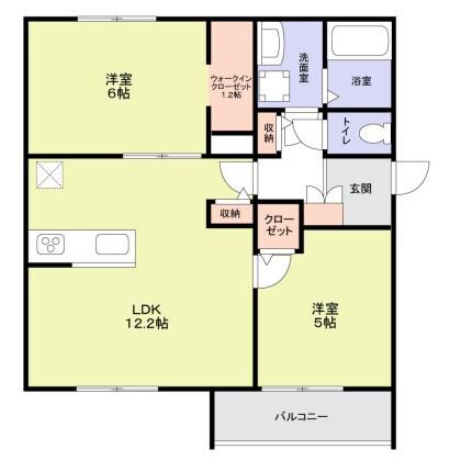 新宿区大京町計画(2LDK/1階)の間取り写真