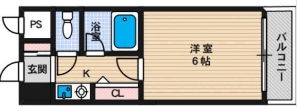 アヴァンセ播磨町(1K/3階)の間取り写真