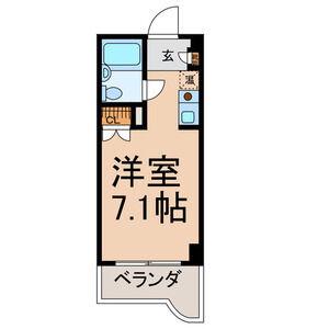 アルフエイム(ワンルーム/3階)の間取り写真
