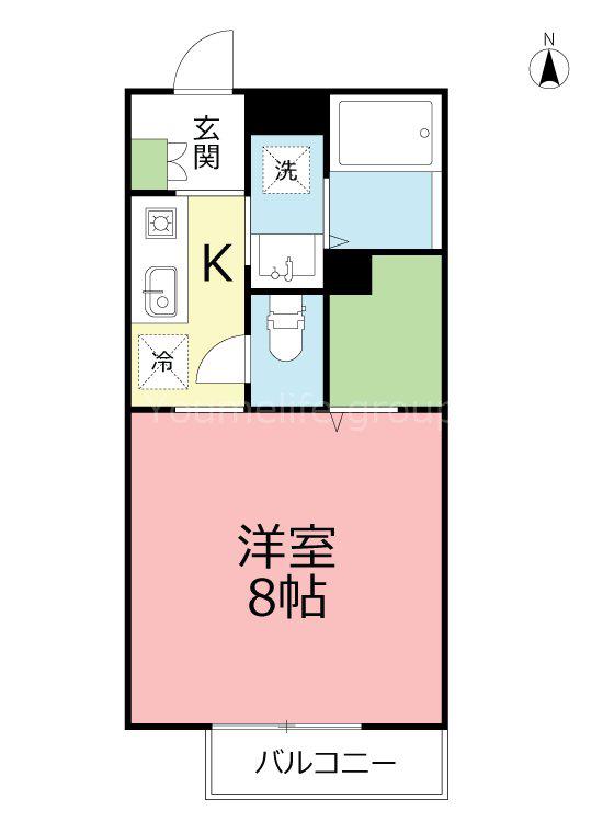 南ニューハイツII(1K/2階)の間取り写真