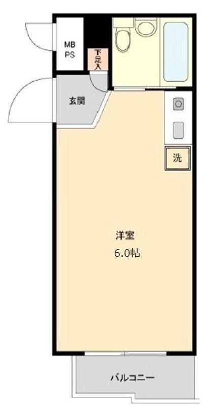 グランドコート駒込(ワンルーム/1階)の間取り写真