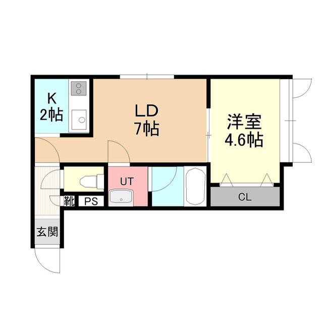 イーストビレッジ(1LDK/3階)の間取り写真