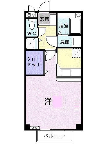 アルドーレ(ワンルーム/2階)の間取り写真