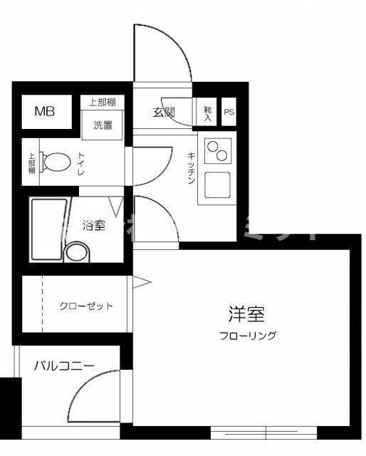 ガラ・シティ京橋(1K/6階)の間取り写真