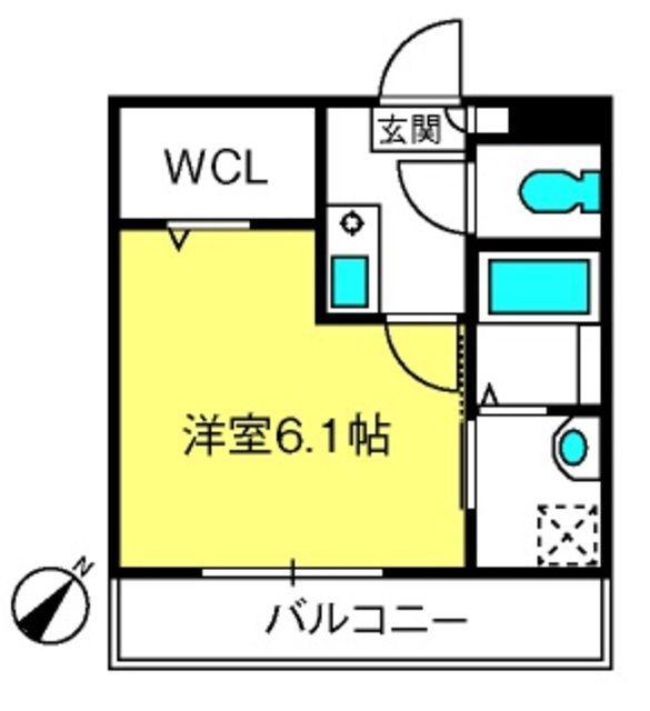 PARKHILLS蓮田(1K/2階)の間取り写真