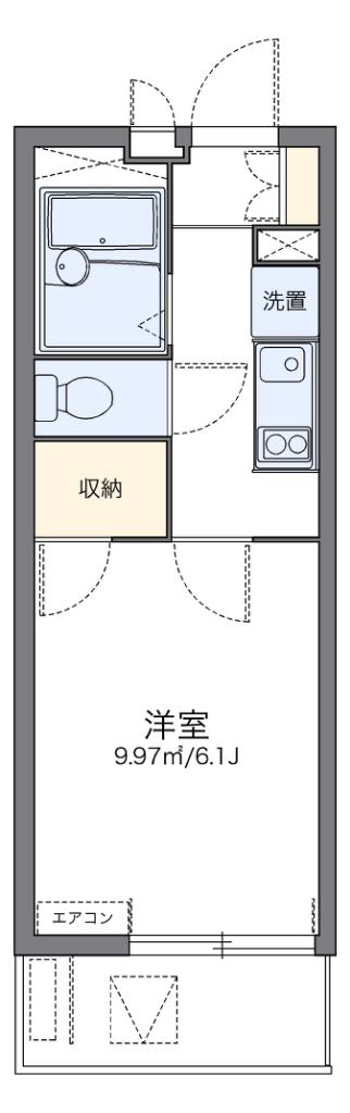 レオパレス元住吉桜下(1K/1階)の間取り写真
