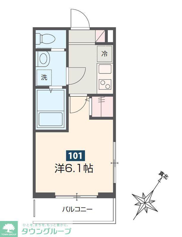 MELDIA新座(1K/3階)の間取り写真