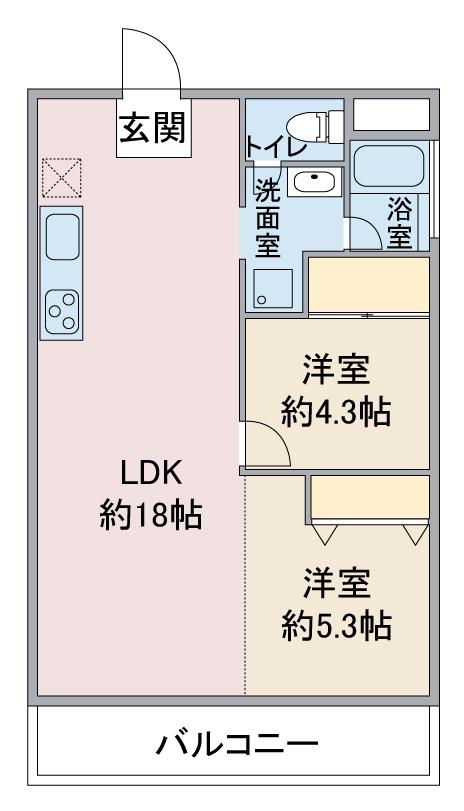 ラック大和田ビル(2LDK/2階)の間取り写真