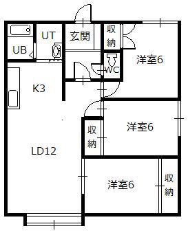 MSCコーポ1(3LDK/1階)の間取り写真