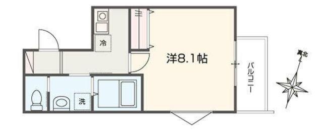 MELLAS西川口IV(1K/3階)の間取り写真