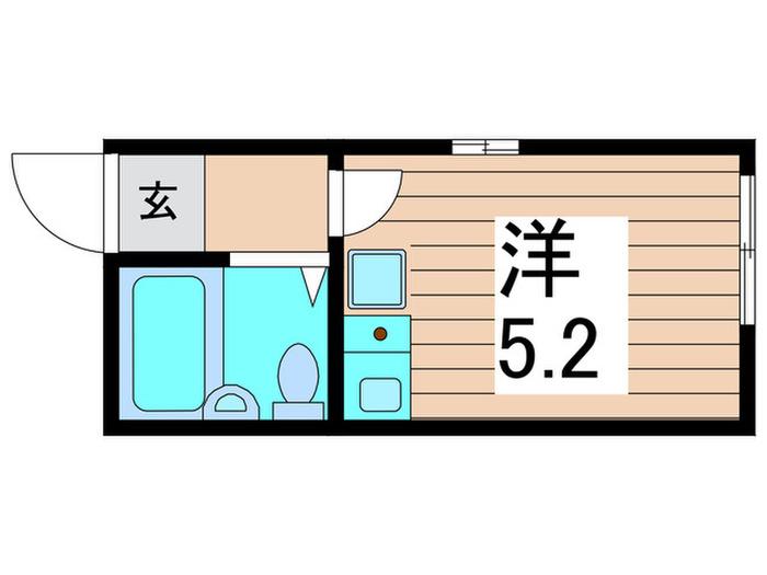 ベルエステート竹ノ塚A(ワンルーム/1階)の間取り写真