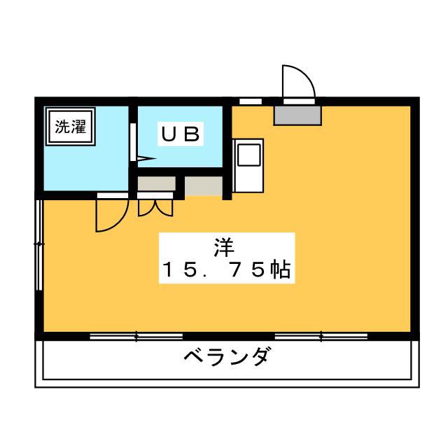 サニーハイツ(ワンルーム/3階)の間取り写真