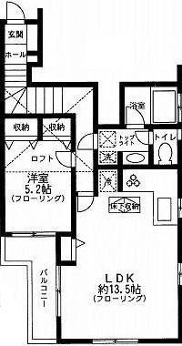 グリーンガーデン成城(1LDK/2階)の間取り写真