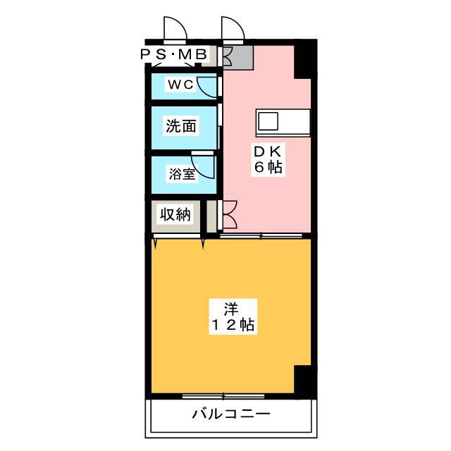 MP X番館(1DK/1階)の間取り写真