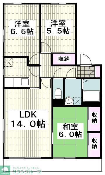 メゾン・ド・葉山(3LDK/2階)の間取り写真