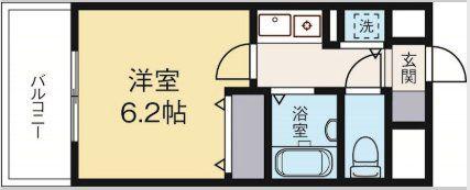 ライオンズマンション博多駅南第3(1K/7階)の間取り写真