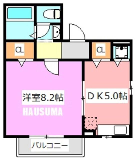 プリンツ(1DK/1階)の間取り写真