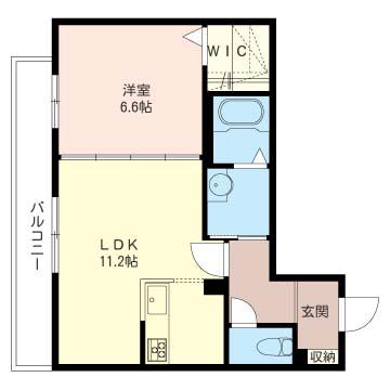 アクアリオ(1LDK/3階)の間取り写真