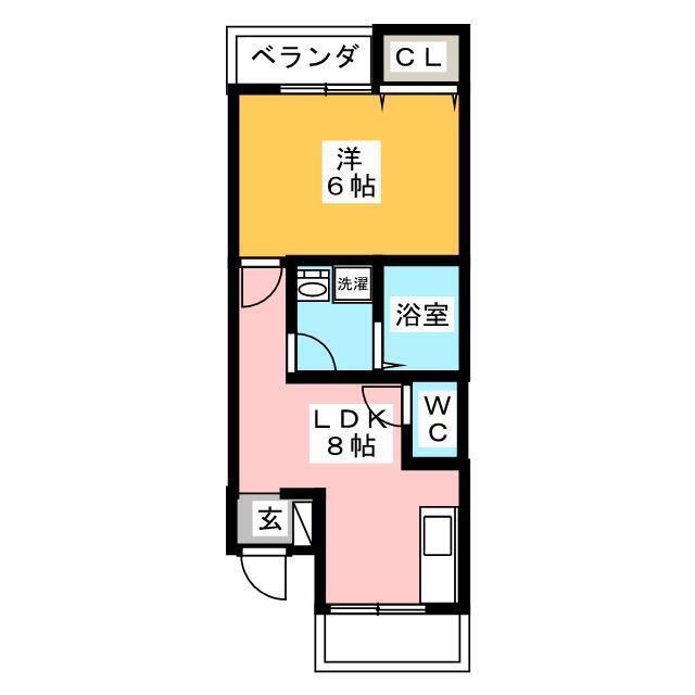 セントラル壱番館(1LDK/2階)の間取り写真