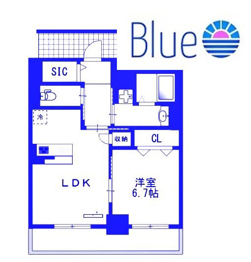 FOREST YOKOHAMA(1LDK/7階)の間取り写真