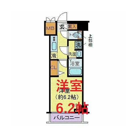 ガリシア品川(1K/9階)の間取り写真
