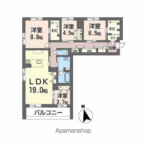 ワイエア平尾浄水(4LDK/4階)の間取り写真