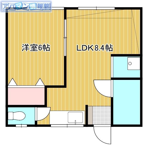 コーポ泉(1LDK/1階)の間取り写真