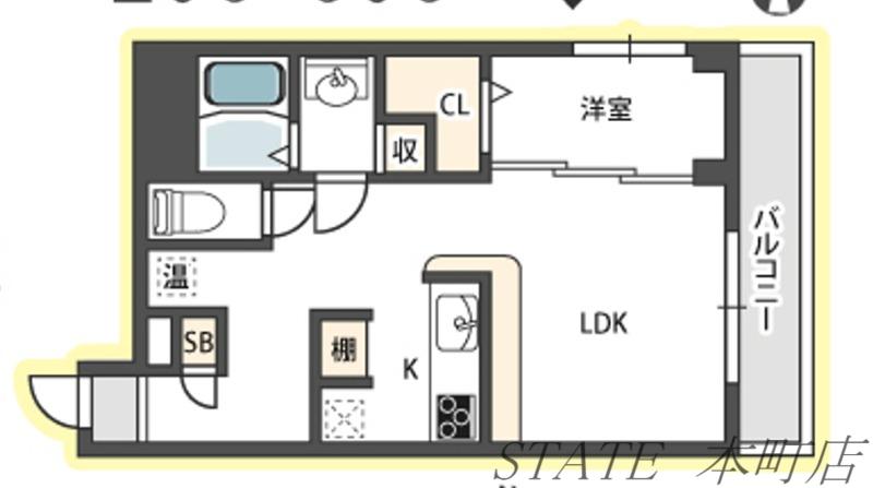 ヴェローナI(1LDK/2階)の間取り写真