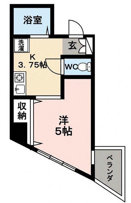 保井ビル(ワンルーム/4階)の間取り写真