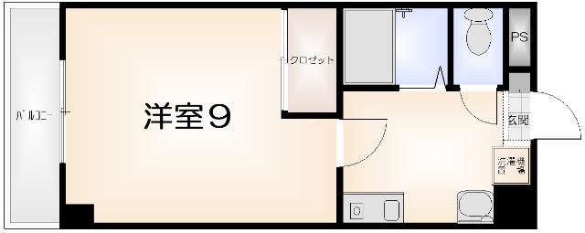 ビクトリーロード(1K/4階)の間取り写真