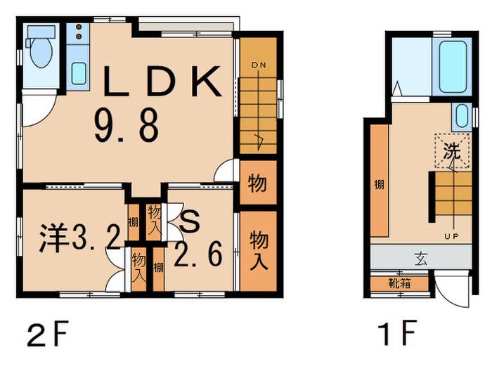 A ME Ⅰ(1SLDK/1階)の間取り写真