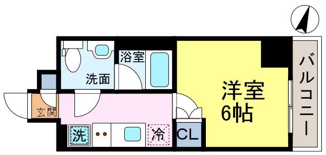 HYS 新小岩(1K/7階)の間取り写真