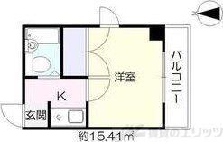 スリーデイズ新大阪(1K/11階)の間取り写真