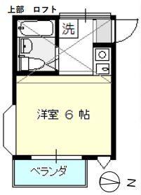レザヴィ(ワンルーム/2階)の間取り写真