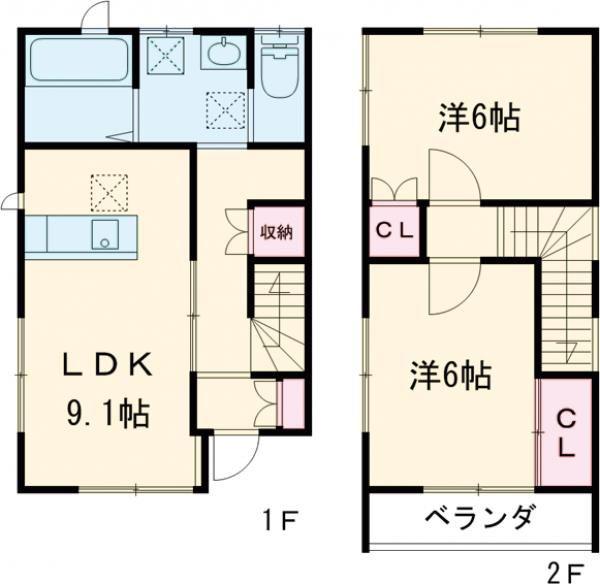 アヴァンテ(2LDK/1階)の間取り写真