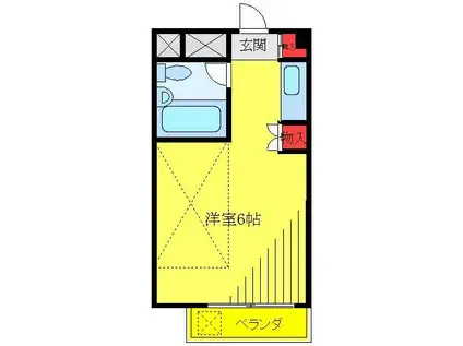 メゾン・レステ(ワンルーム/1階)の間取り写真