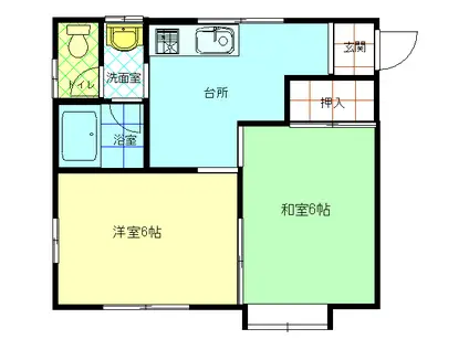 パークハイム(2K/2階)の間取り写真